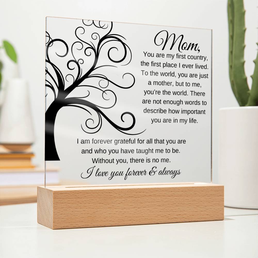 To Me You Are The World | Square Acrylic Plaque