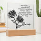 Personalized November Birth Month Flower Acrylic Sign, Custom LED Sign Birth Month WildFlowers,Custom made Signs,Personalized name plaque decor
