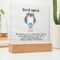 Bird Nerd High-Stakes Game | Square Plaque