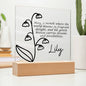 Personalized May Birth Month Flower Acrylic Sign, Custom LED Sign Birth Month WildFlowers,Custom made Signs,Personalized name plaque decor
