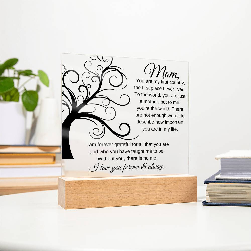 To Me You Are The World | Square Acrylic Plaque