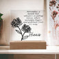 Personalized November Birth Month Flower Acrylic Sign, Custom LED Sign Birth Month WildFlowers,Custom made Signs,Personalized name plaque decor