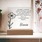 Personalized Oct Birth Month Flower Acrylic Sign, Custom LED Sign Birth Month WildFlowers,Custom made Signs,Personalized name decor