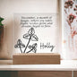 Personalized Dec Birth Month Flower Acrylic Sign, Custom LED Sign Birth Month WildFlowers,Custom made Signs,Personalized name plaque decor