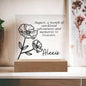 Personalized Aug Birth Month Flower Acrylic Sign, Custom LED Sign Birth Month WildFlowers,Custom made Signs,Personalized name decor