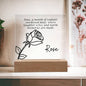 Personalized June Birth Month Flower Acrylic Sign, Custom LED Sign Birth Month WildFlowers,Custom made Signs,Personalized name plaque decor