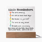 Personalized Little Reminders | Acrylic Sign