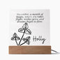Personalized Dec Birth Month Flower Acrylic Sign, Custom LED Sign Birth Month WildFlowers,Custom made Signs,Personalized name plaque decor