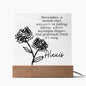 Personalized November Birth Month Flower Acrylic Sign, Custom LED Sign Birth Month WildFlowers,Custom made Signs,Personalized name plaque decor