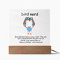 Bird Nerd High-Stakes Game | Square Plaque