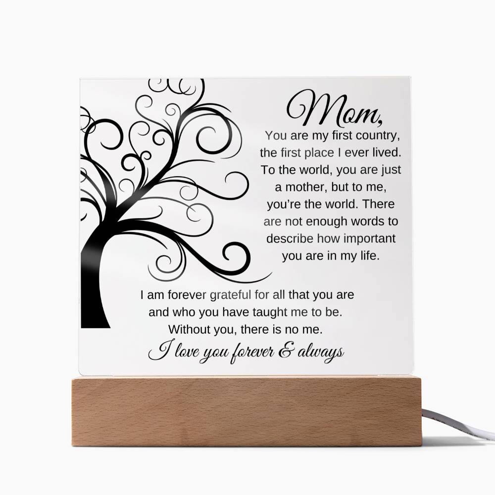To Me You Are The World | Square Acrylic Plaque