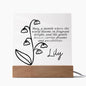Personalized May Birth Month Flower Acrylic Sign, Custom LED Sign Birth Month WildFlowers,Custom made Signs,Personalized name plaque decor