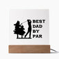 Best Dad By Par | Square Acrylic Plaque