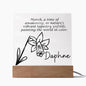 Personalized March Birth Month Flower Acrylic Sign, Custom LED Sign Birth Month WildFlowers,Custom made Signs,Personalized name plaque decor