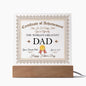 Worlds Greatest Dad Certificate of Achievement | Square Acrylic Plaque