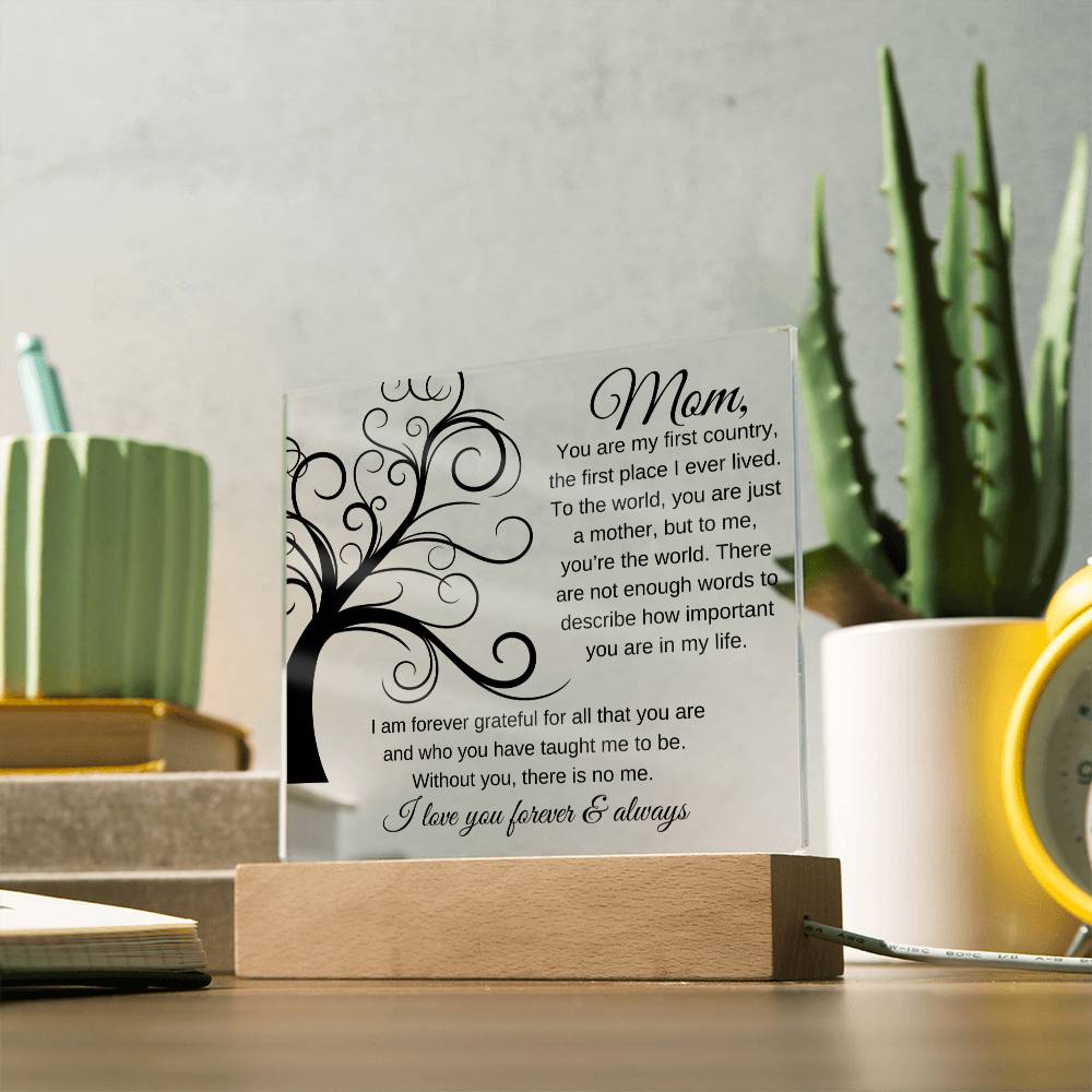 To Me You Are The World | Square Acrylic Plaque