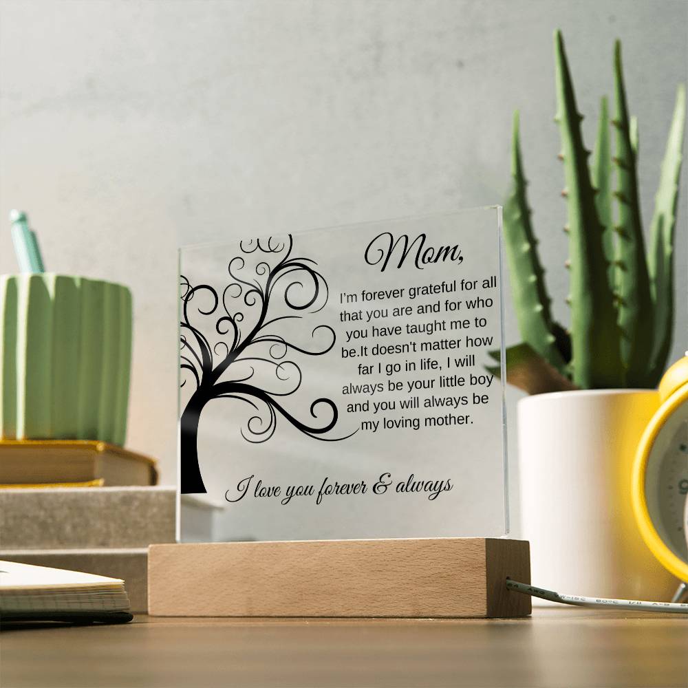 Forever Grateful For All That You Are | Square Acrylic Plaque