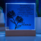 Personalized November Birth Month Flower Acrylic Sign, Custom LED Sign Birth Month WildFlowers,Custom made Signs,Personalized name plaque decor