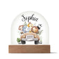 Personalized Baby Safari Friends Domed Acrylic Plaque, Baby Room Decor, Kids Room Decor, Kids Nightlight