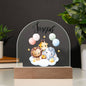 Personalized Baby Cloud Nine Friends Domed Acrylic Plaque, Baby Room Decor, Kids Room Decor, Kids Nightlight