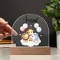 Personalized Baby Cloud Nine Friends Domed Acrylic Plaque, Baby Room Decor, Kids Room Decor, Kids Nightlight