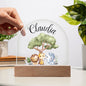 Personalized Baby Animal Friends Domed Acrylic Plaque, Baby Room Decor, Kids Room Decor, Kids Nightlight