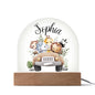 Personalized Baby Safari Friends Domed Acrylic Plaque, Baby Room Decor, Kids Room Decor, Kids Nightlight
