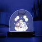 Personalized Baby Cloud Nine Friends Domed Acrylic Plaque, Baby Room Decor, Kids Room Decor, Kids Nightlight