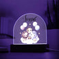 Personalized Baby Cloud Nine Friends Domed Acrylic Plaque, Baby Room Decor, Kids Room Decor, Kids Nightlight