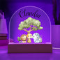 Personalized Baby Animal Friends Domed Acrylic Plaque, Baby Room Decor, Kids Room Decor, Kids Nightlight