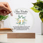 Faith Baptism Round Acrylic Plaque