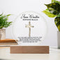 Personalized Baptism Round Acrylic Plaque