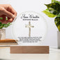 Personalized Baptism Round Acrylic Plaque