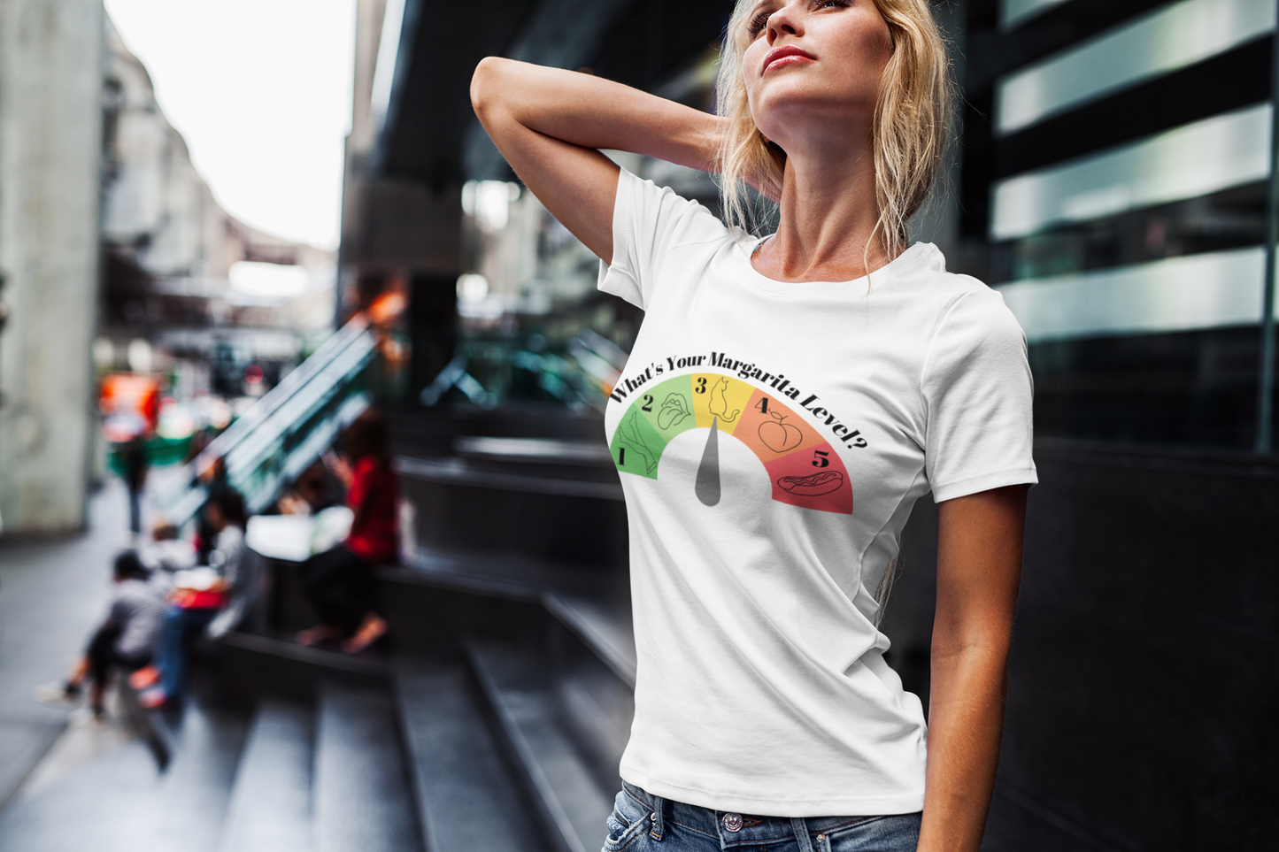 What's your Margarita Level White T-shirt Sexy Woman 5 levels of Margaritas Abstinence Sister Cindy