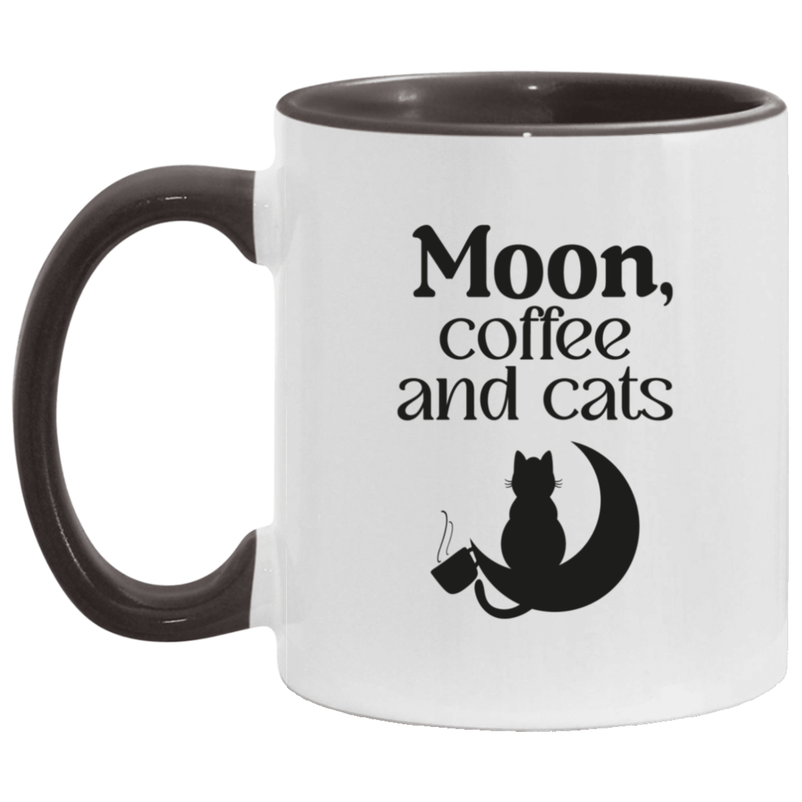 Moon, Coffee and Cats | 11 oz. Accent Mug