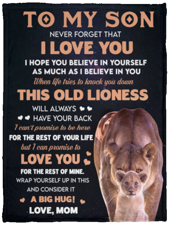 To My Son, Love Mom | Plush Fleece Blanket
