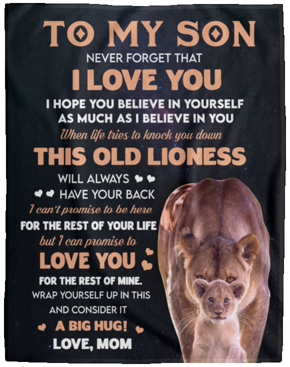 To My Son, Love Mom | Plush Fleece Blanket
