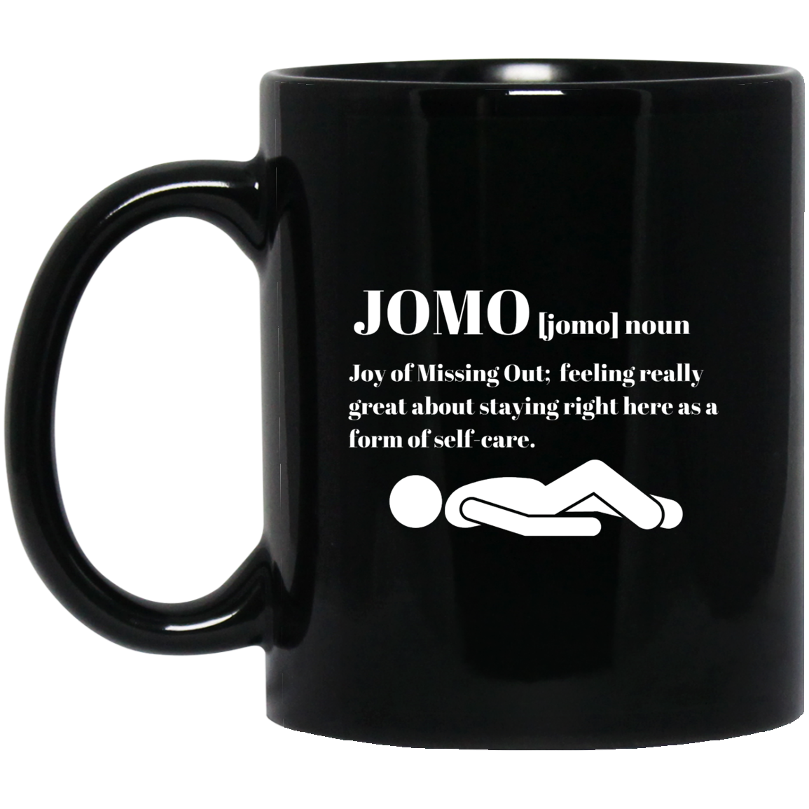 JOMO |11 oz. Black Mug