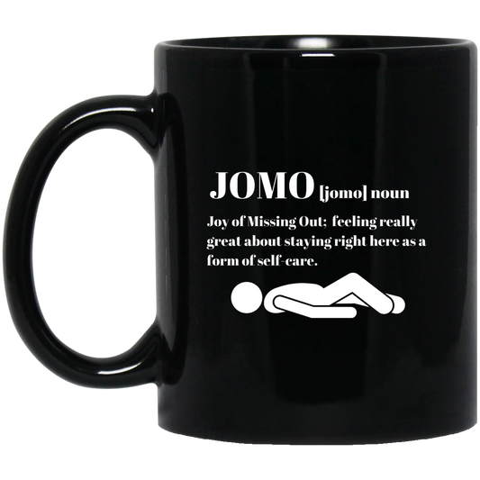 JOMO |11 oz. Black Mug