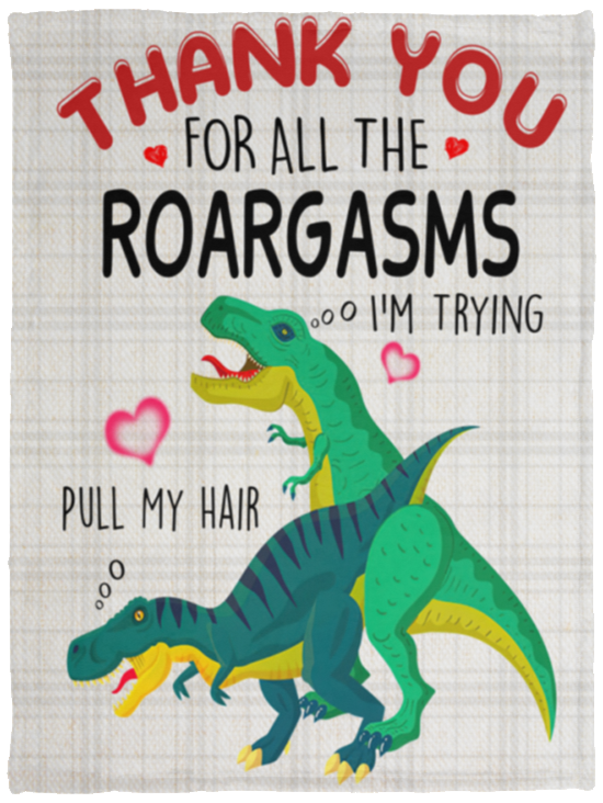 T Rex Thank You | Cozy Plush Fleece Blanket
