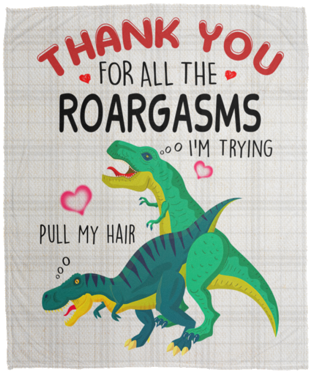 T Rex Thank You | Cozy Plush Fleece Blanket