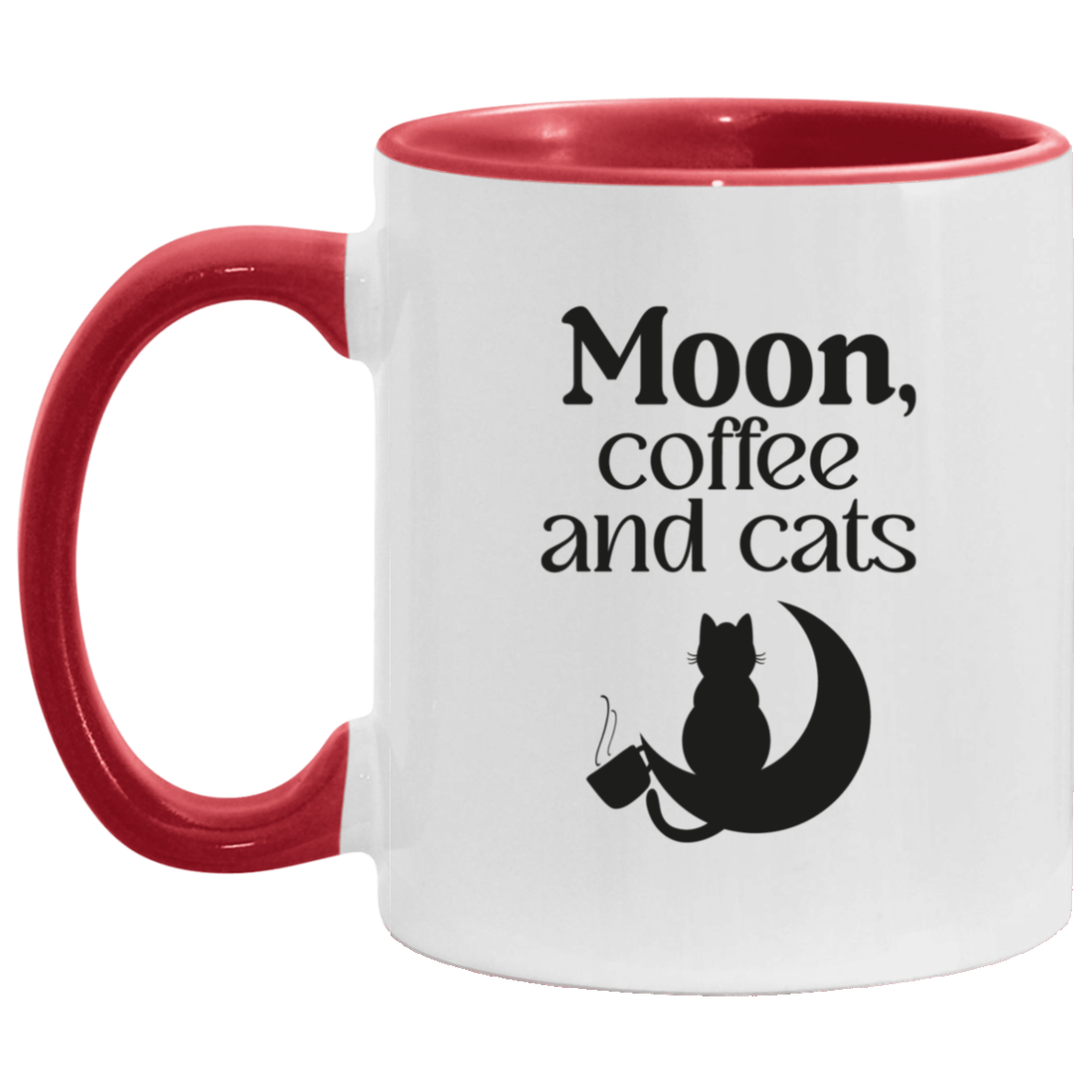 Moon, Coffee and Cats | 11 oz. Accent Mug