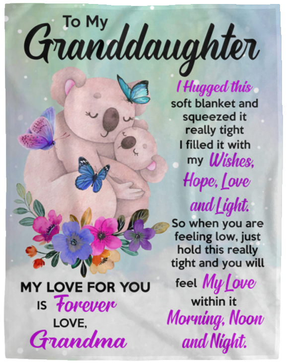 To My Granddaughter Koalas | Cozy Plush Fleece Blanket