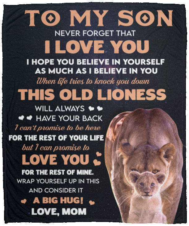To My Son, Love Mom | Plush Fleece Blanket