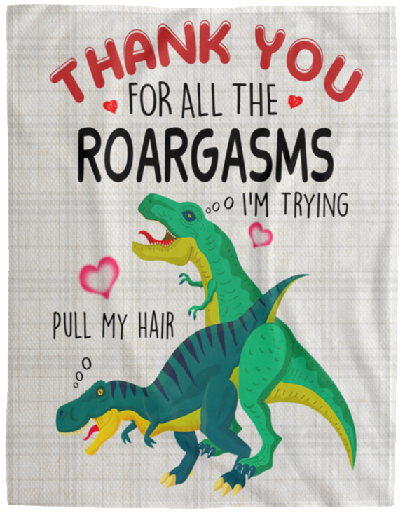 T Rex Thank You | Cozy Plush Fleece Blanket