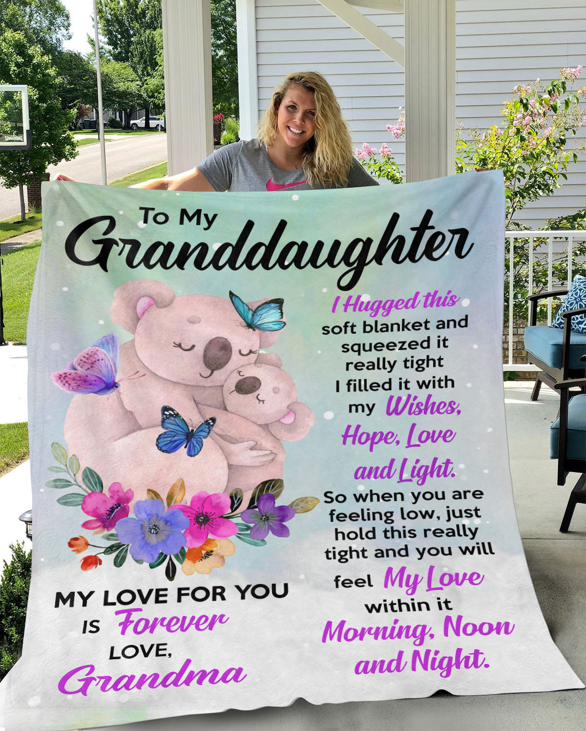 To My Granddaughter Koalas | Cozy Plush Fleece Blanket