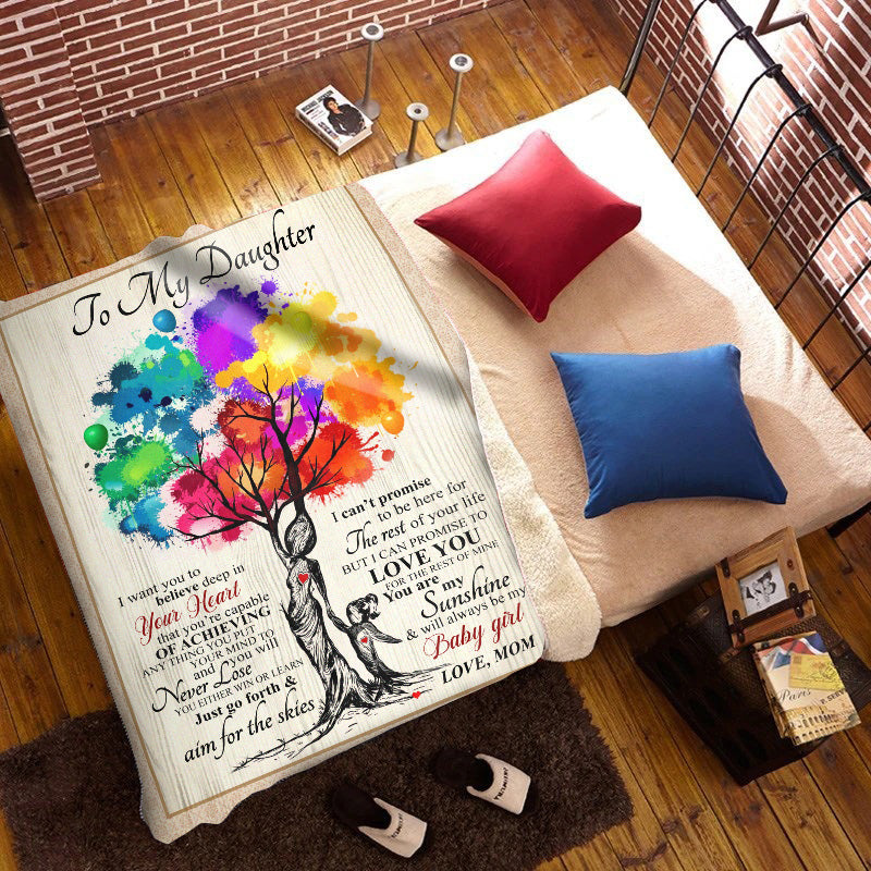 To My Daughter Love Tree | Cozy Fleece Blanket
