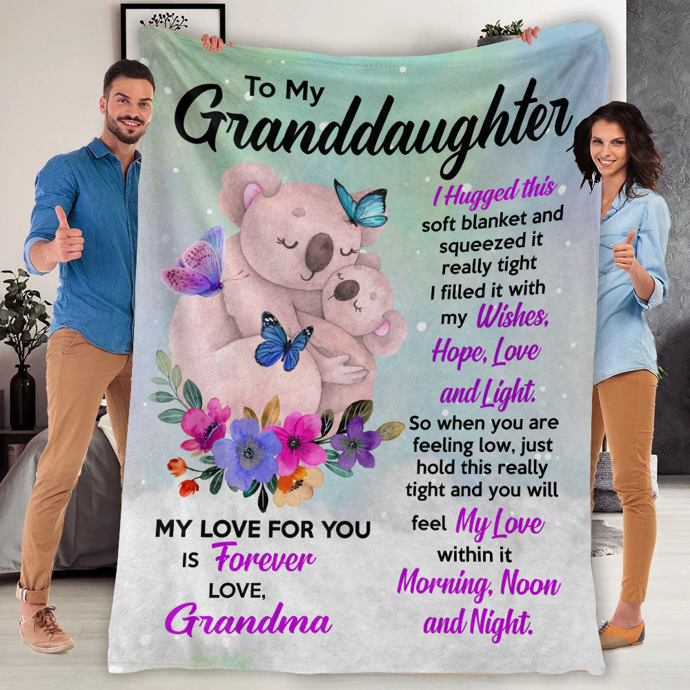 To My Granddaughter Koalas | Cozy Plush Fleece Blanket