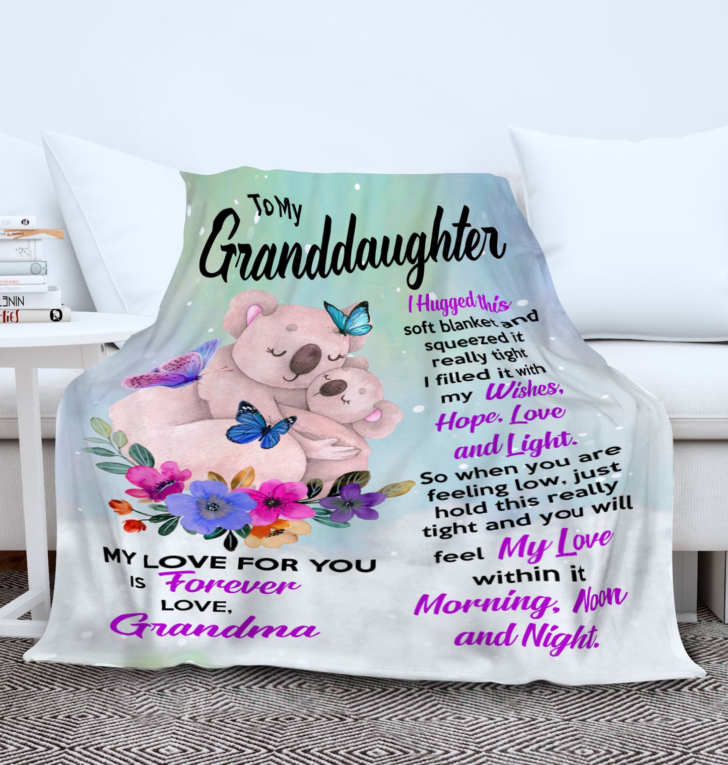 To My Granddaughter Koalas | Cozy Plush Fleece Blanket