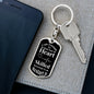 Cute Enough | Dog Tag Keychain Black & White